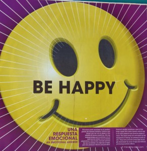 Quotation on a smiley face poster