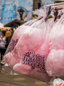 Bags of pink candy floss