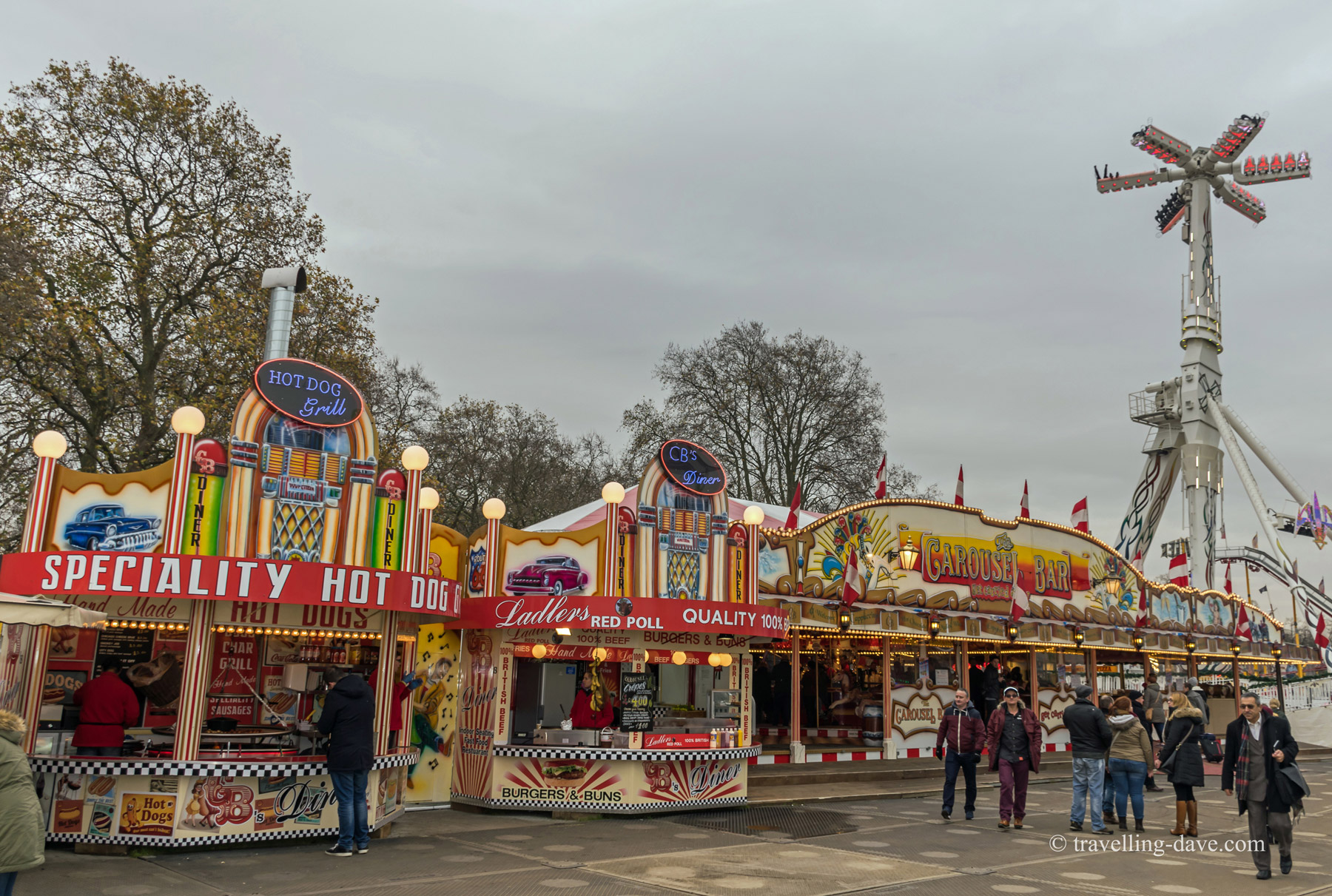 View of Winter Wonderland food kiosk