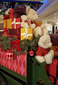 Teddy bears and presents at Harrods