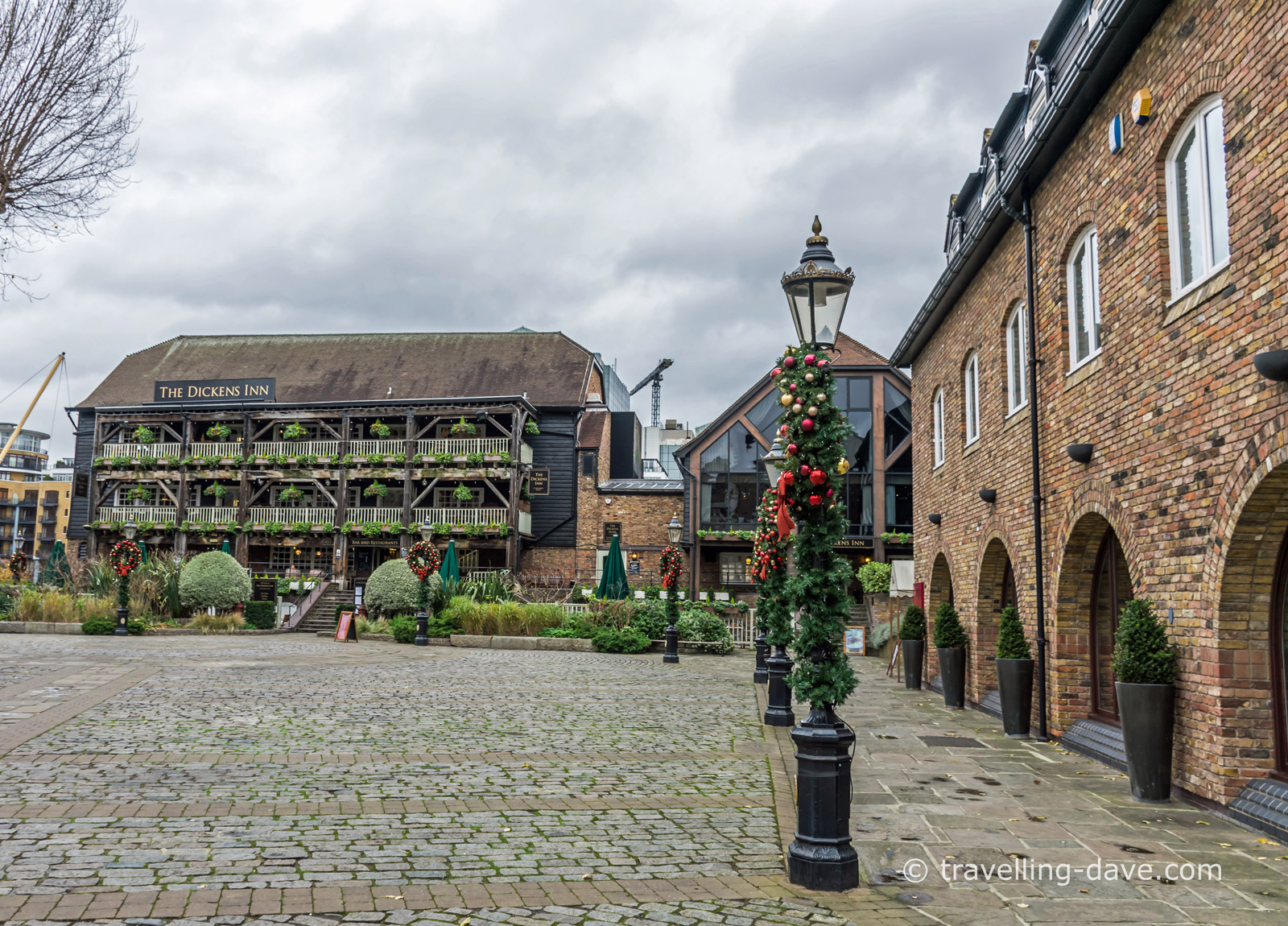 Christmas decorations at St.Katharine Dock