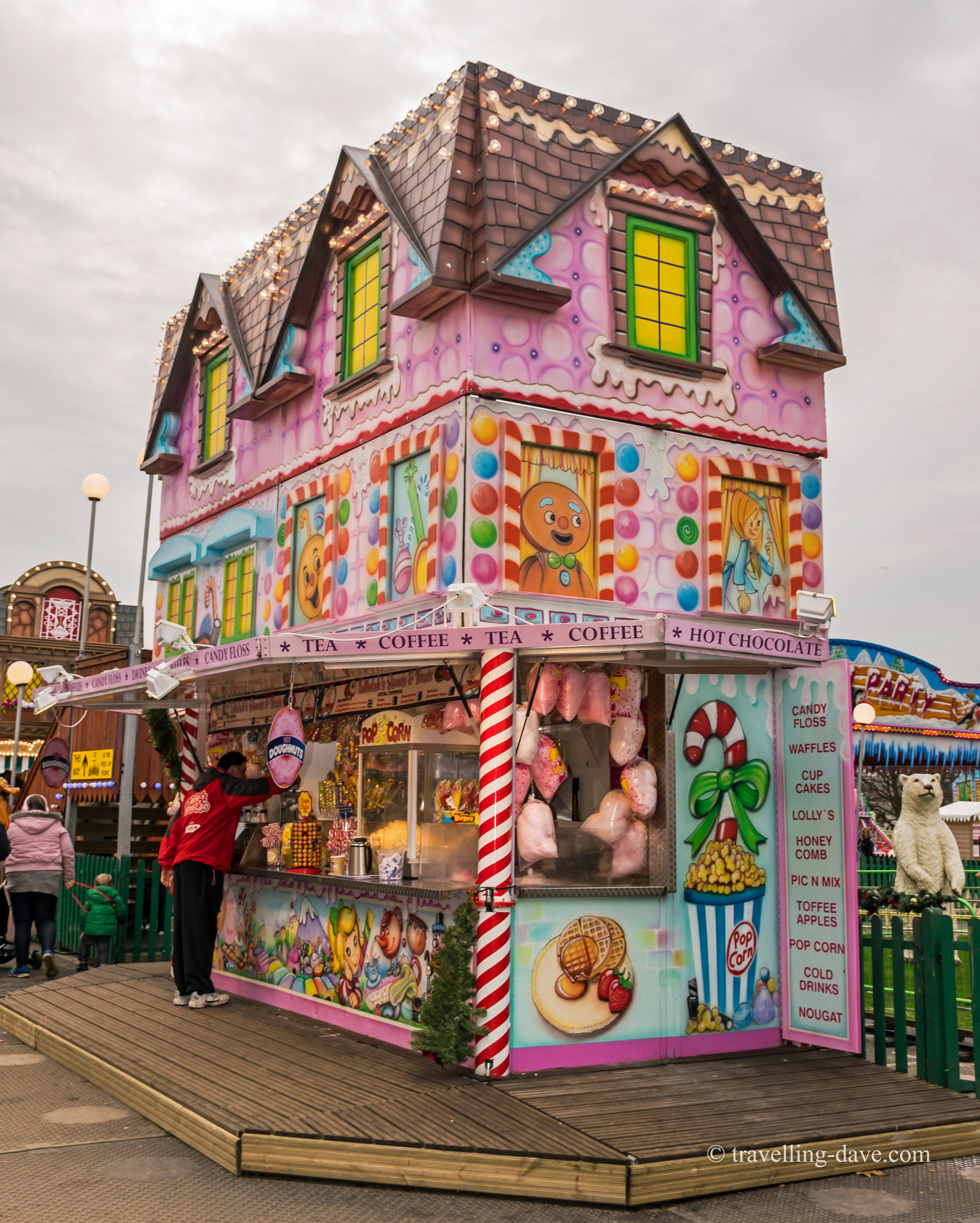 A kiosk at Winter Wonderland