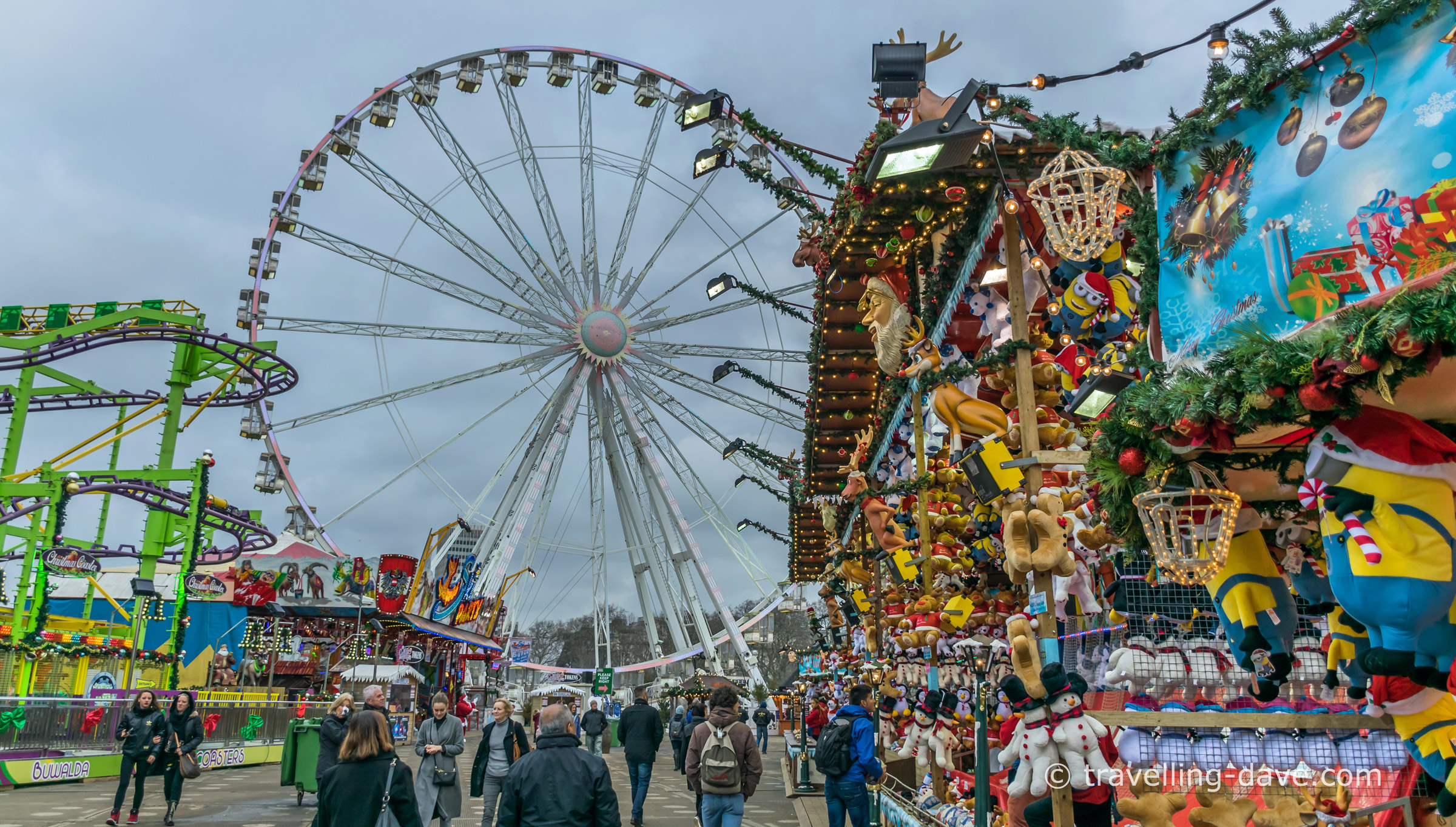 View of the Ferries wheel at Winter Wonderland