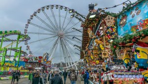 View of the Ferries wheel at Winter Wonderland