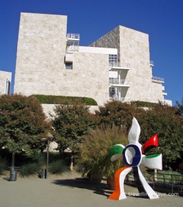 One of the Getty Center outdoor sculptures