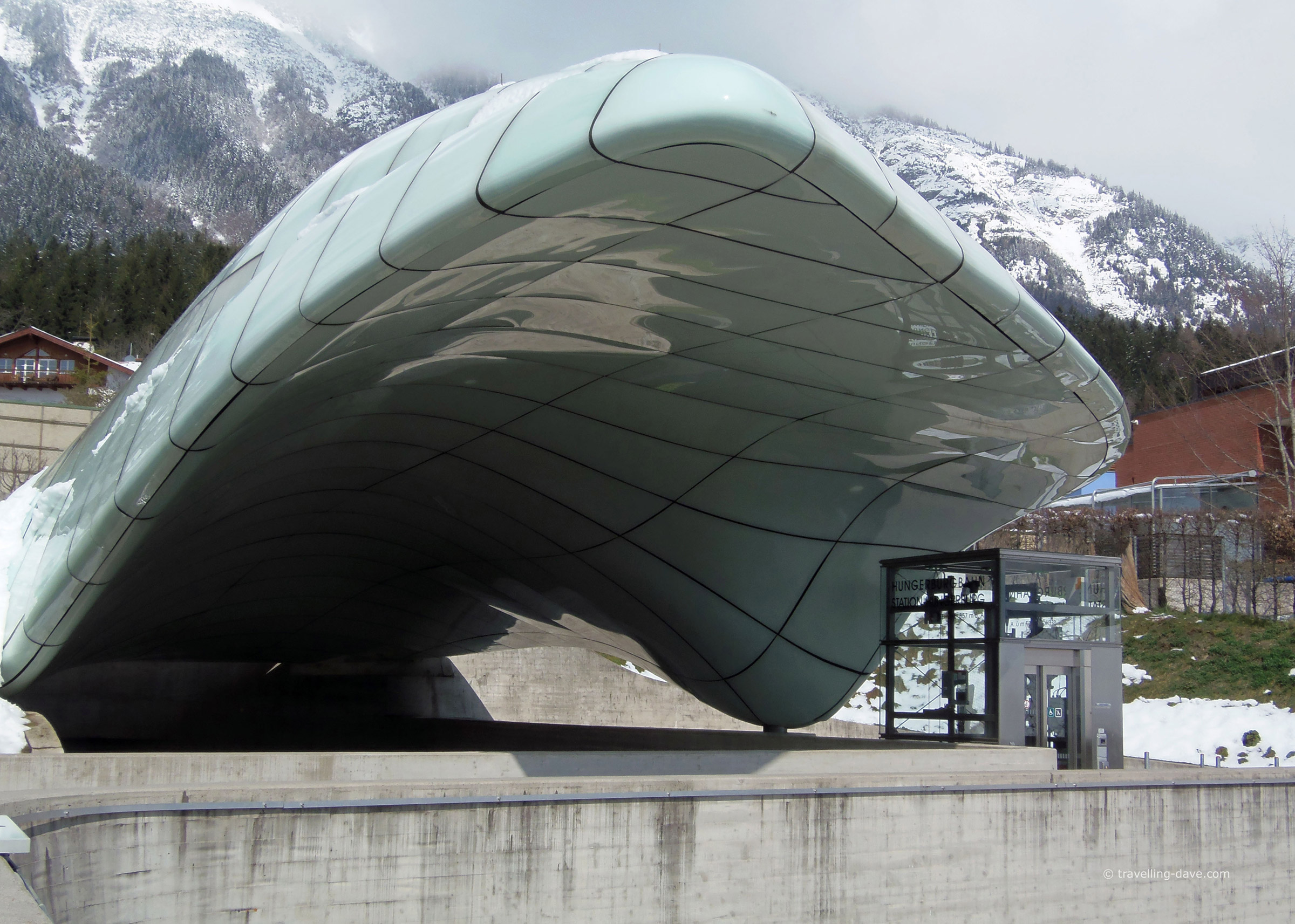 View of Innsbruck funicular Hungerburg Station