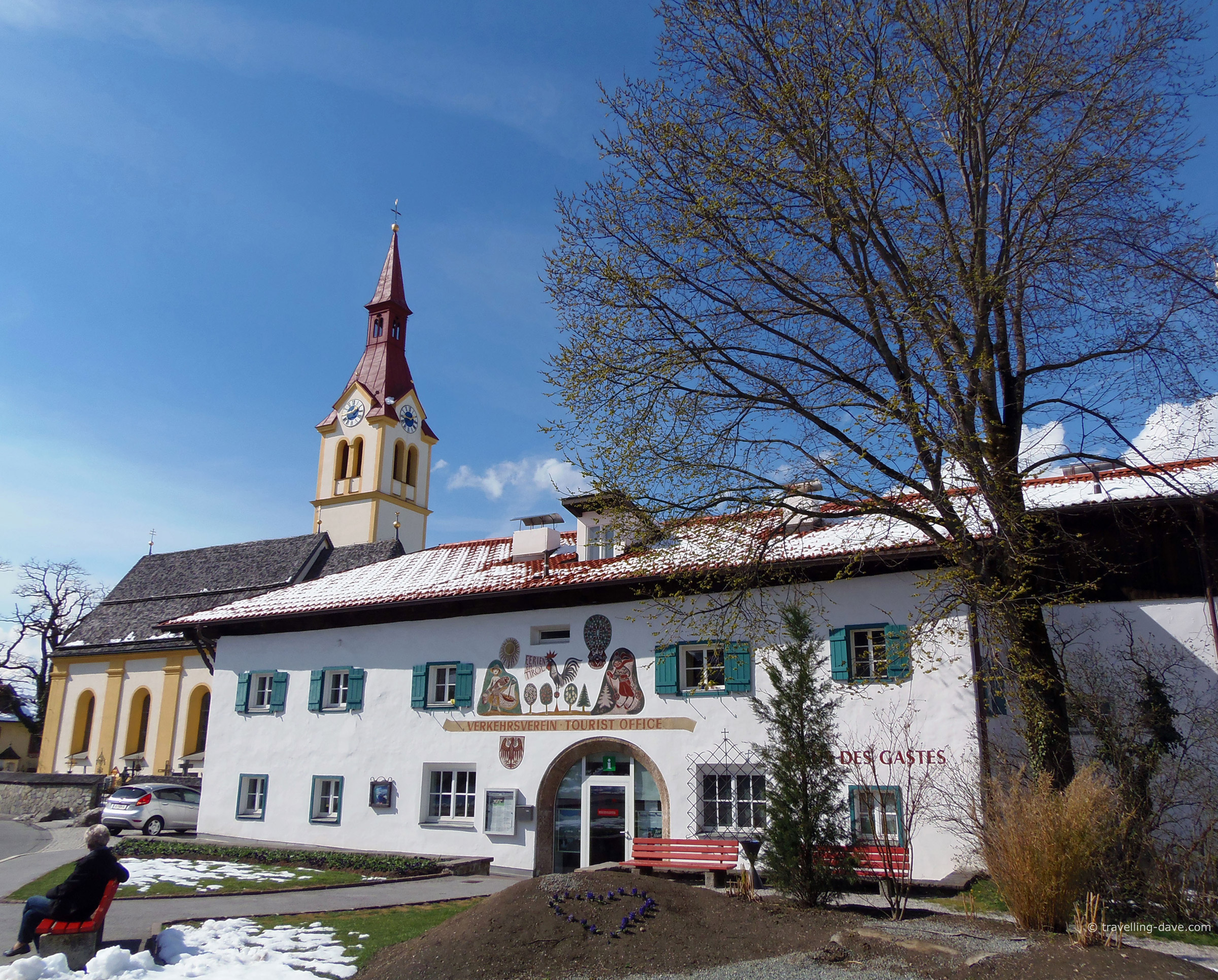 View of the church of Igls