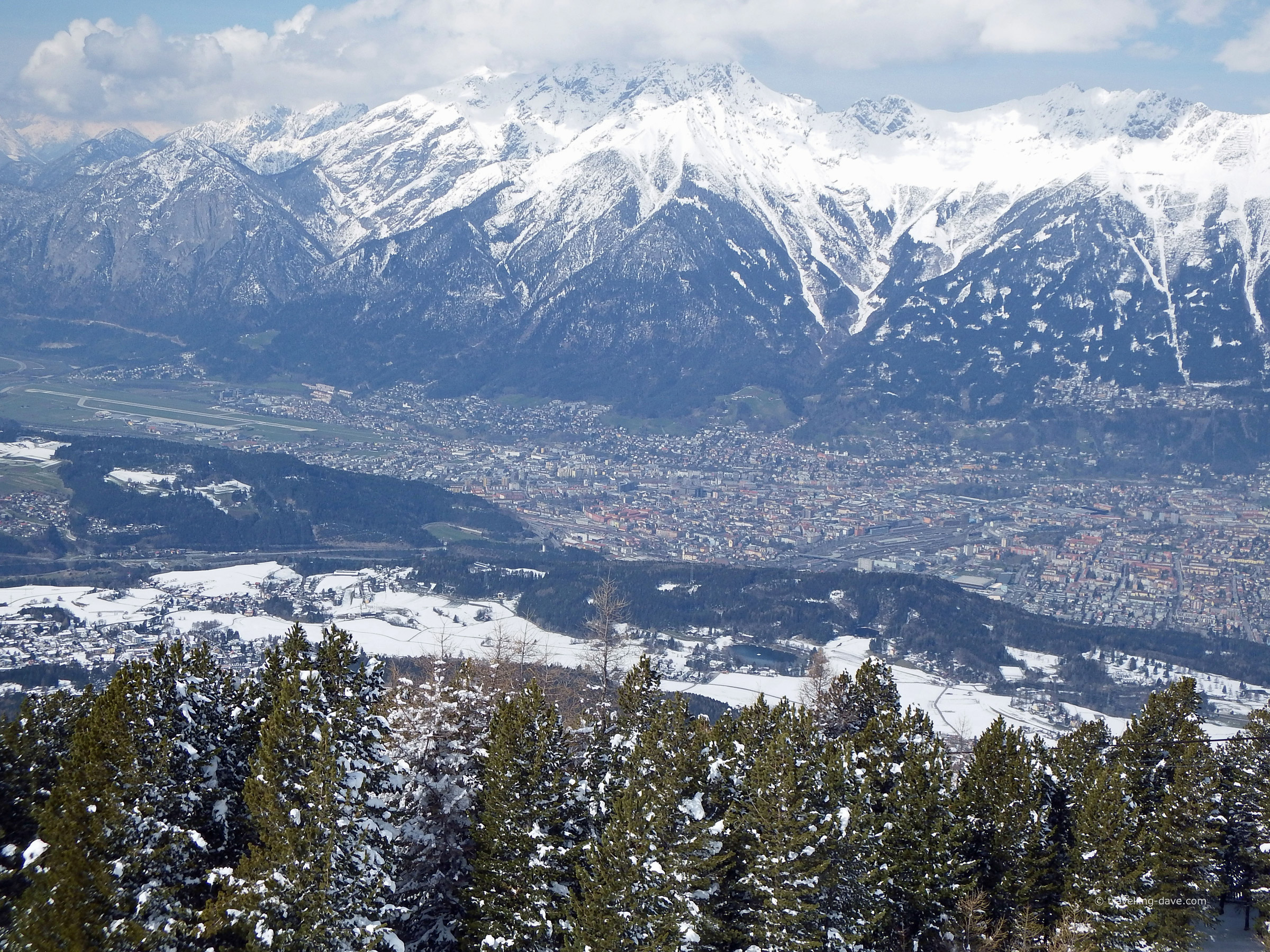 View from the upper station of the Patscherkofel cable car