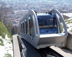 View of the funicular in Innsbruck