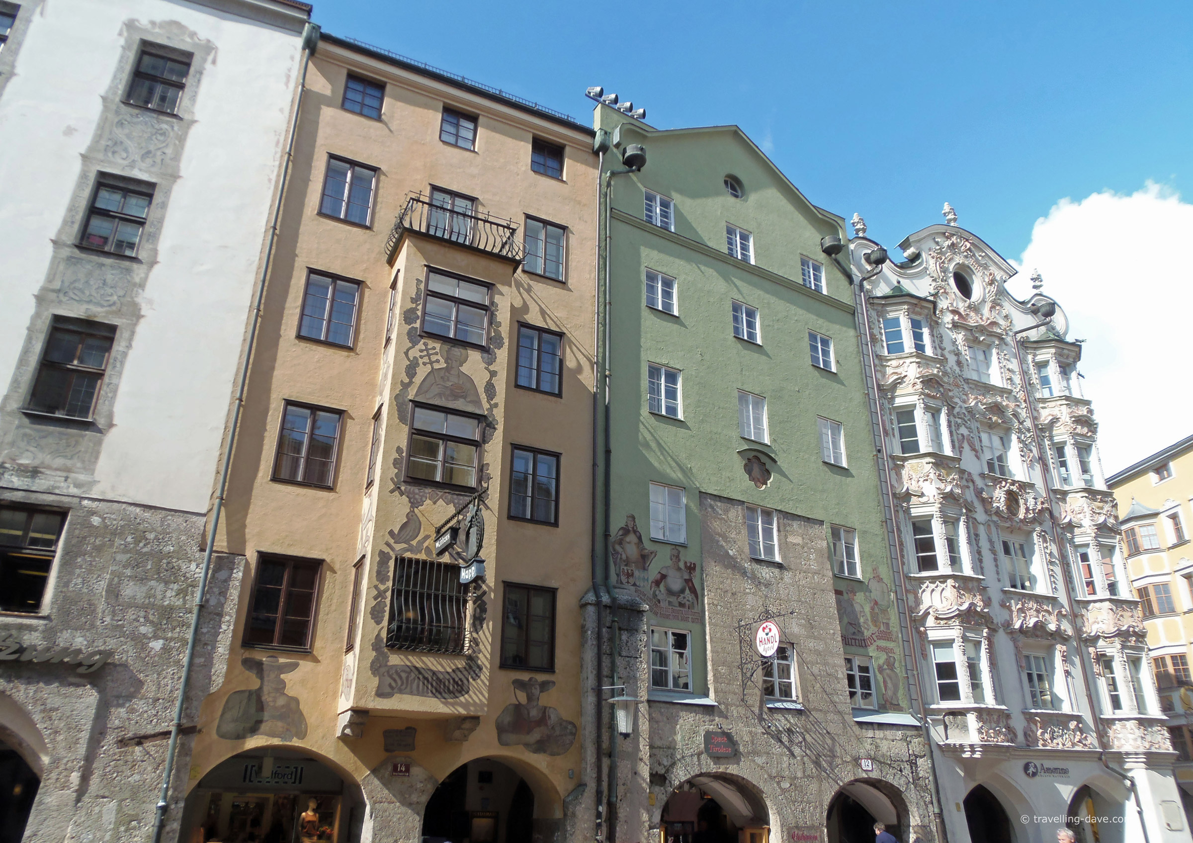 View of some houses in Innsbruck