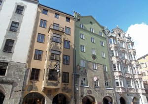 View of some houses in Innsbruck