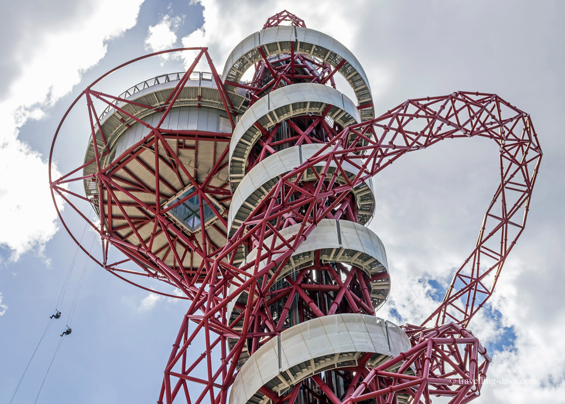 Looking up at the ArcelorMittal Orbit