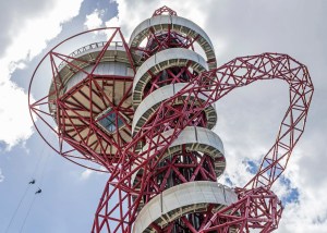 Looking up at the ArcelorMittal Orbit
