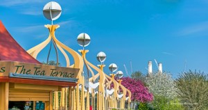 View of one of Battersea Park cafes