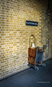 Trolley against the wall at Platform 9 3/4