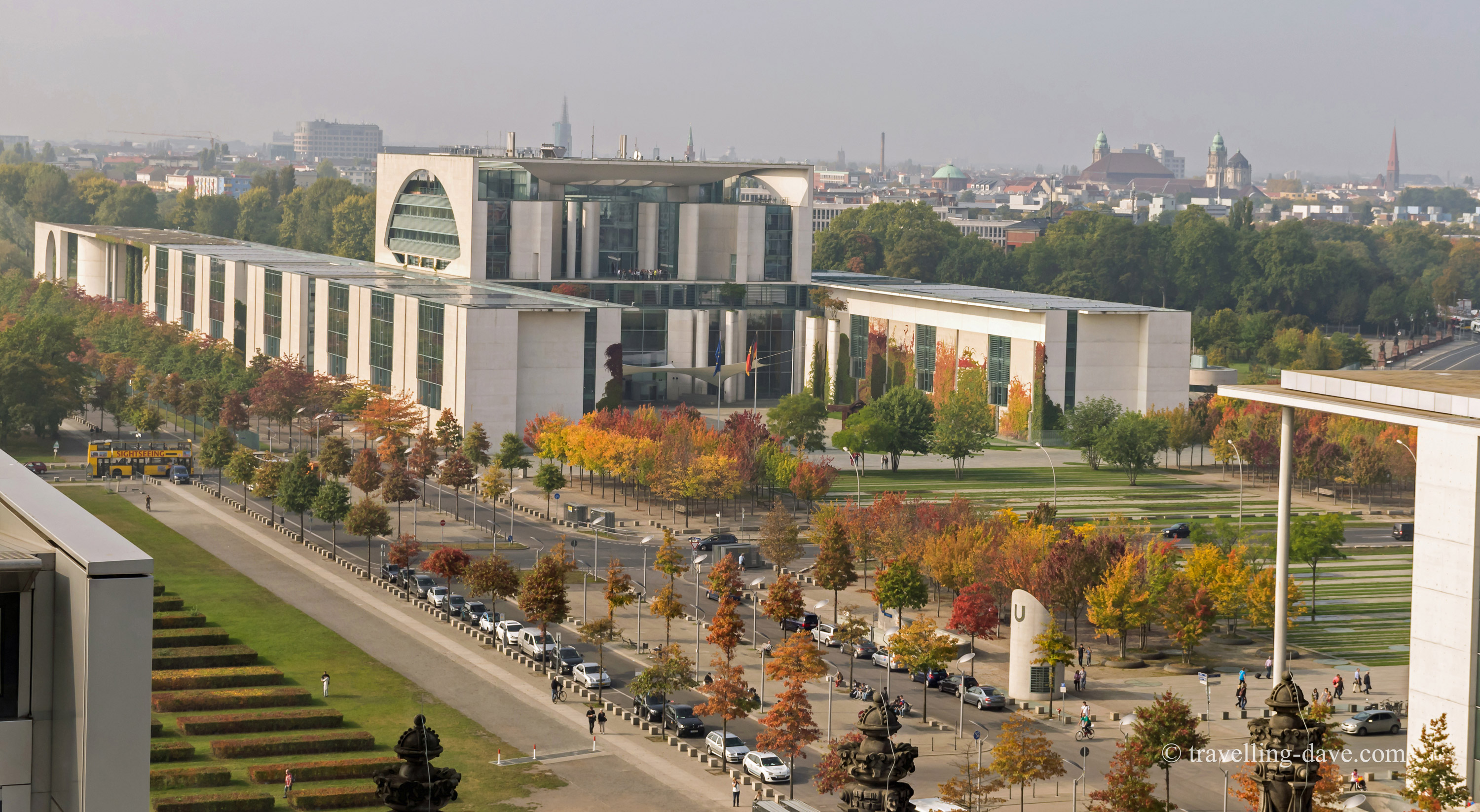 View from the Reichstag dome of the German Chancellor office