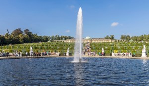 View of the fountain at Sanssouci Palace Garden