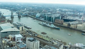 View from the terrace at the Sky Garden