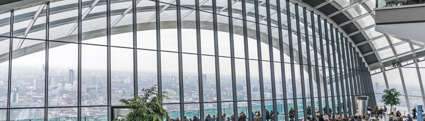 Panoramic view of London's Sky Garden