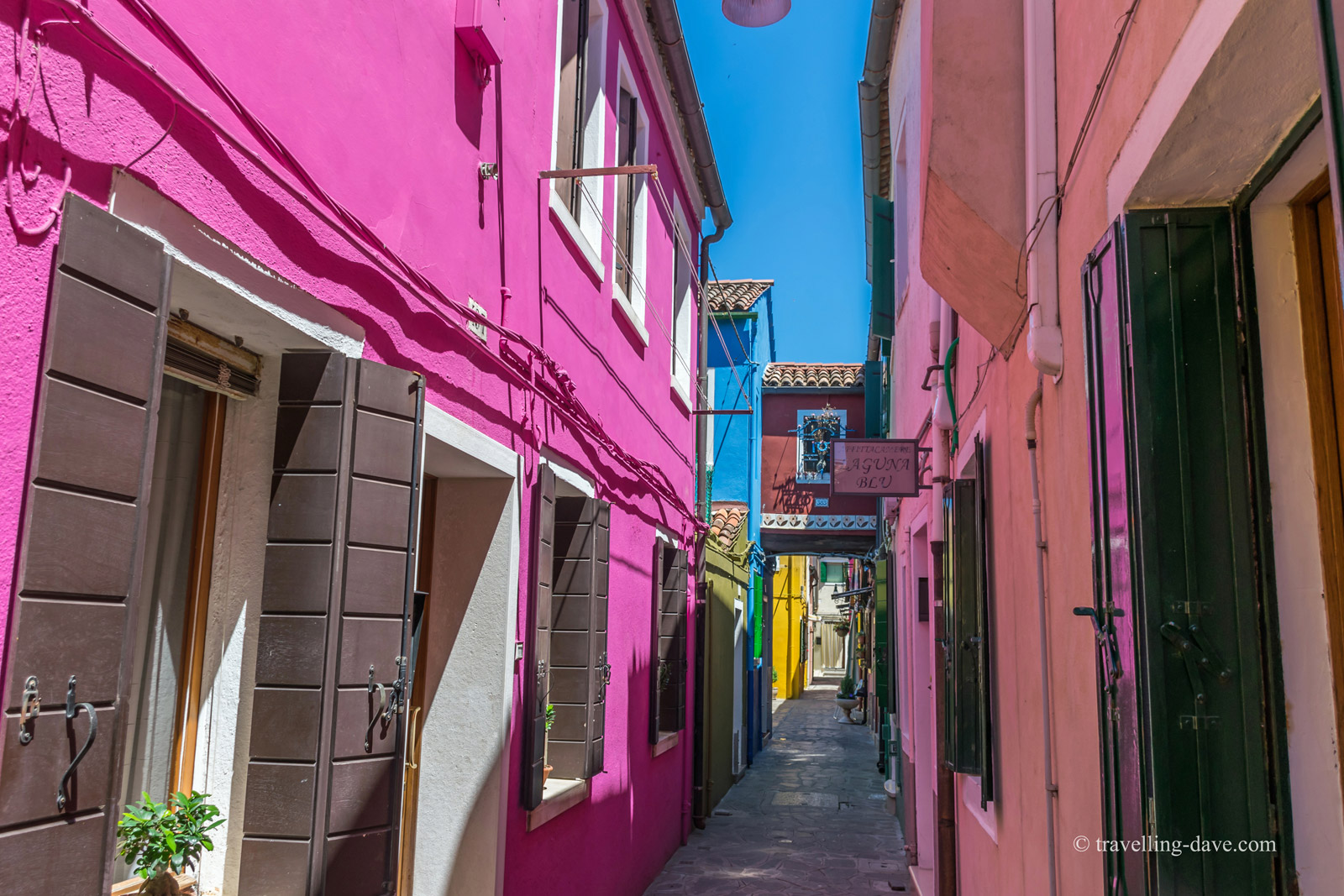 View of one of Burano's alleys
