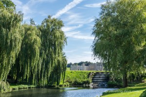 View of Leeds Castle across Cascade Garden