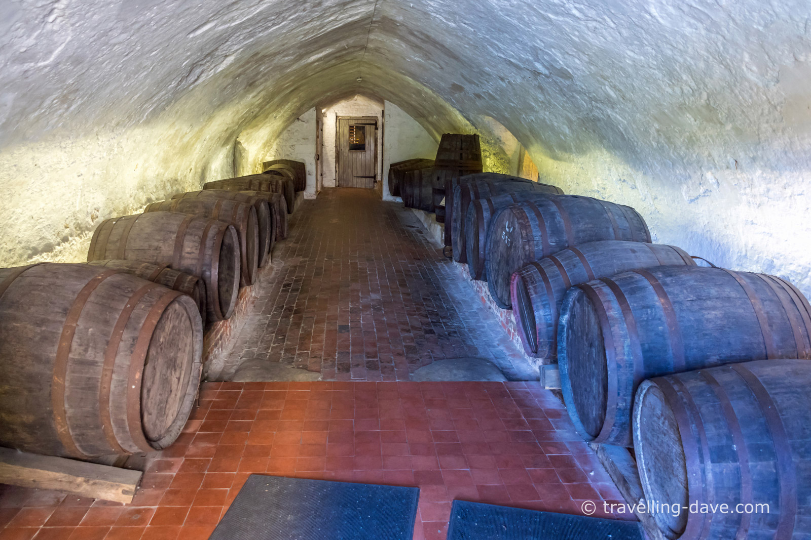 Barrels at Leeds Castle's cellar