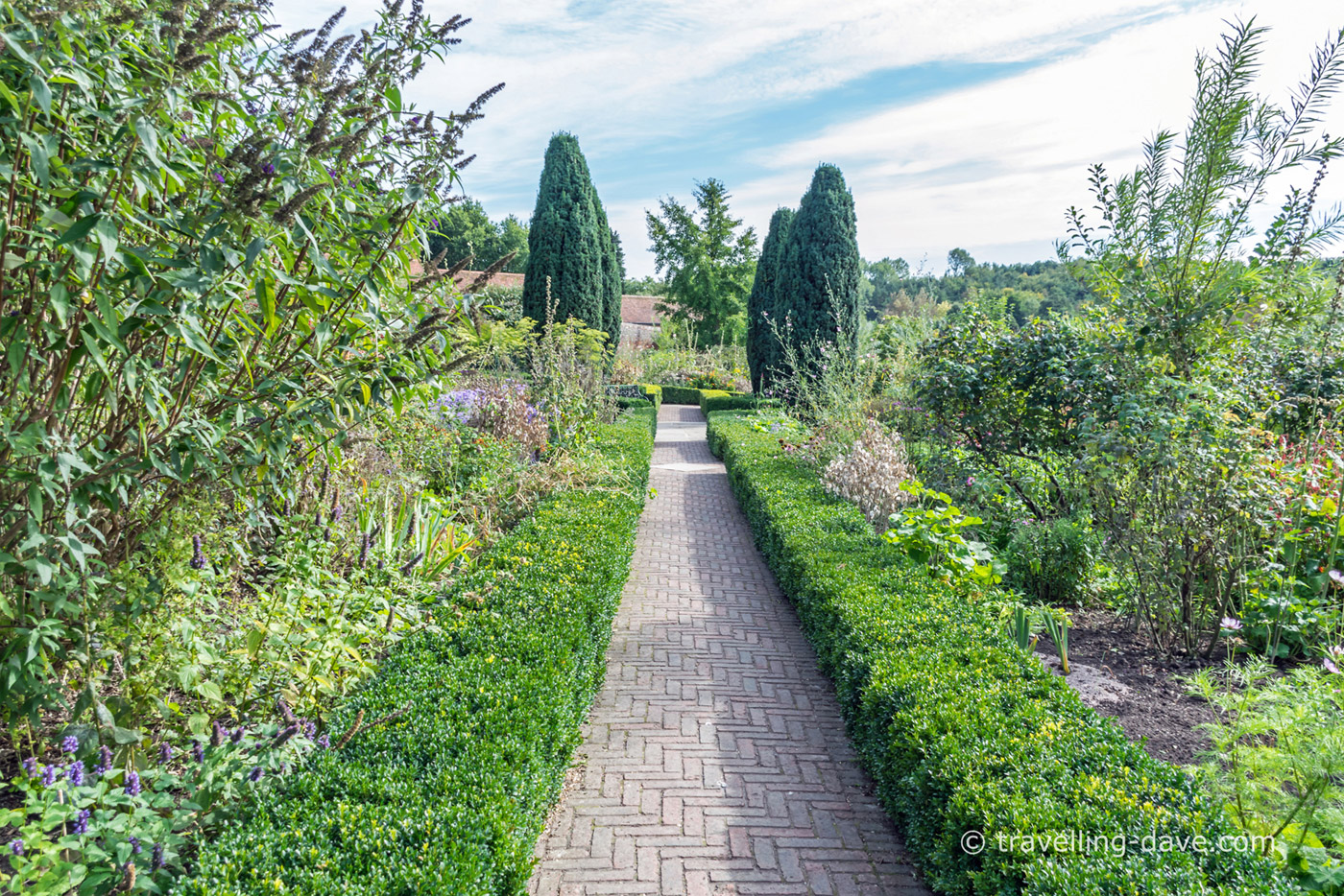 Looking down at Culpeper Garden