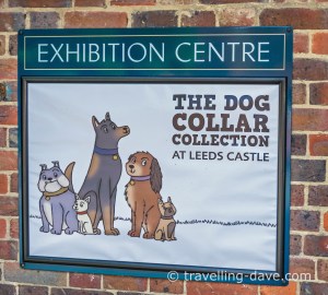 Leeds Castle's Dog Collection sign