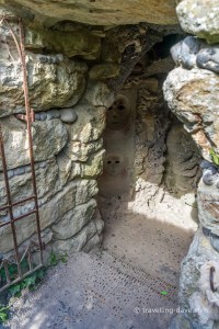 View of the entrance to the grotto at Leeds Castle Maze
