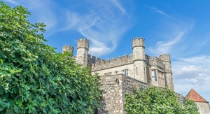 Looking up at Leeds Castle