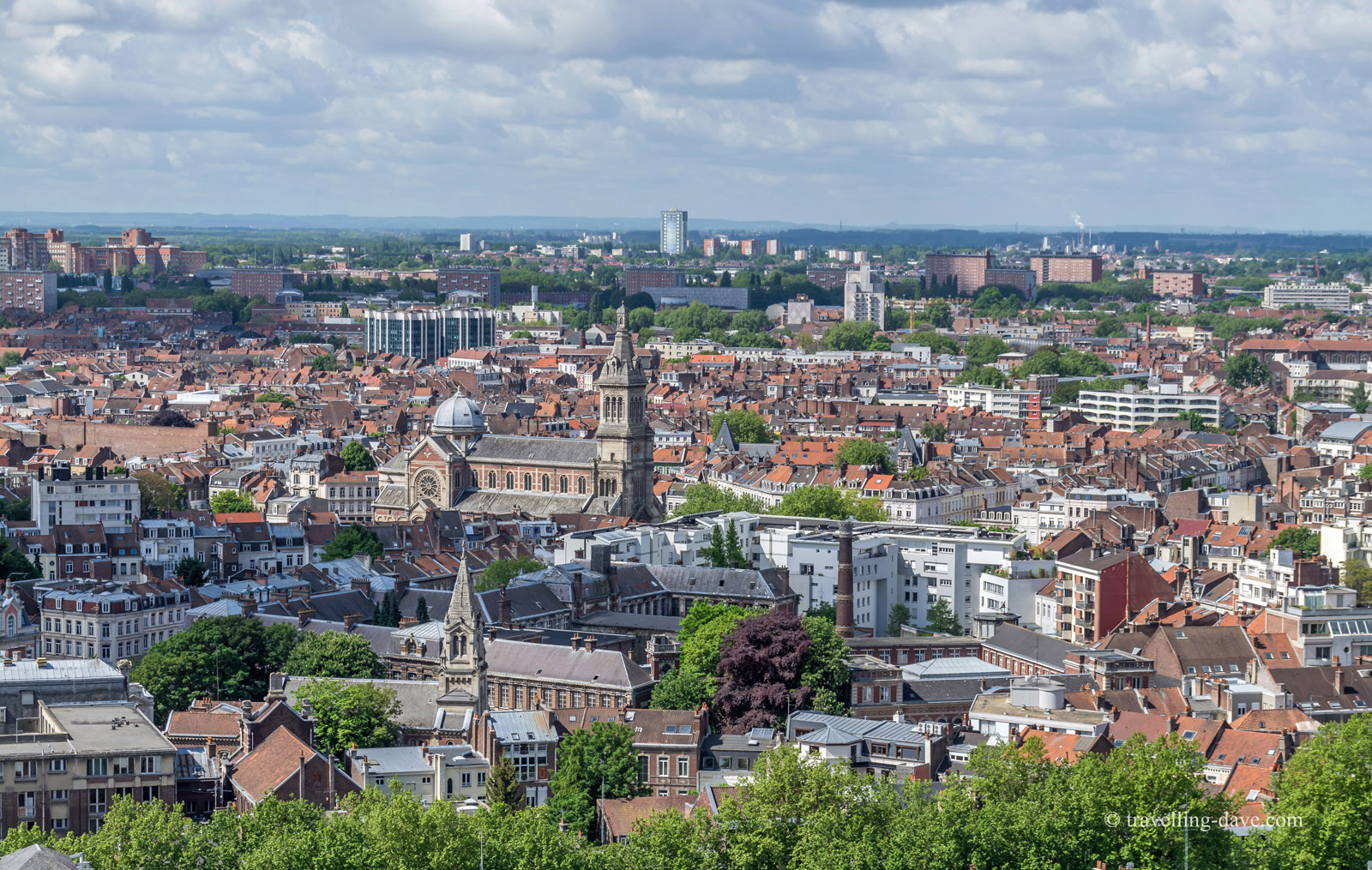 View of Lille's city rooftops
