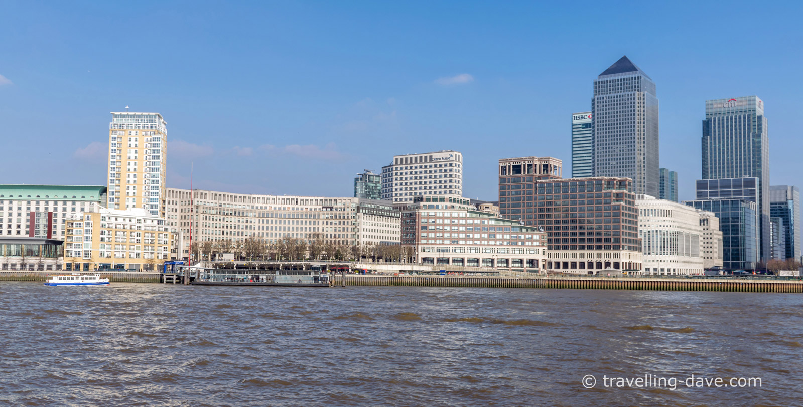 Panoramic view of Canary Wharf
