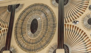 View of some weapons displays at Hampton Court