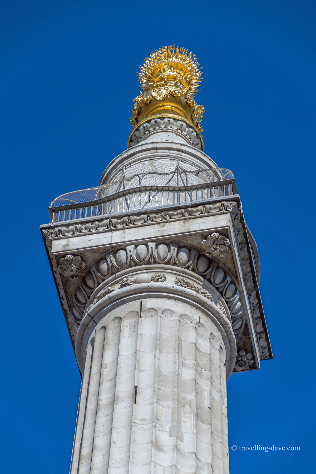 Looking up at the Monument