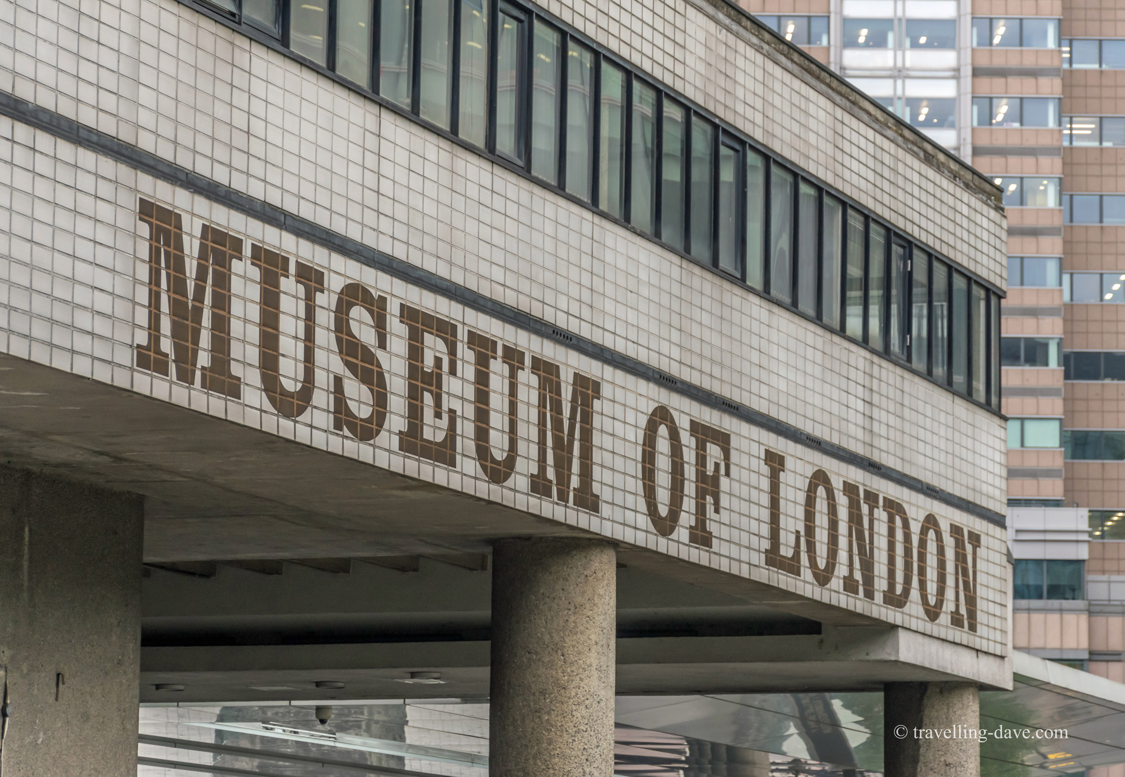View of the entrance to the Museum of London