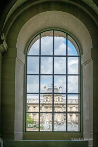 The view out of the window at the Fine Arts Museum