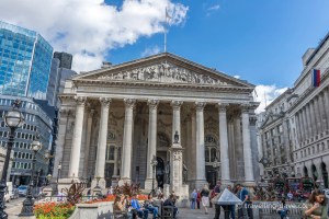 View of London's Royal Exchange building