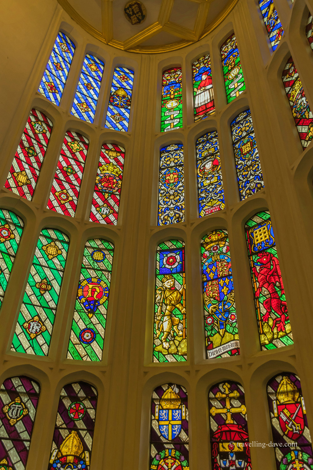 Stained glass window at Hampton Court Palace