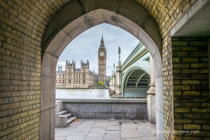 A framed view of the Elizabeth Tower
