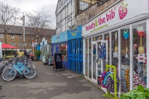View of some shops at Gabriel's Wharf