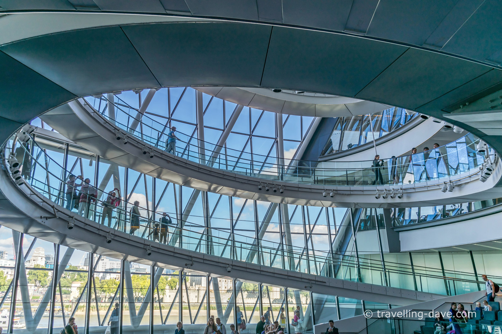 View of people at London City Hall