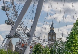 View of the Elizabeth Tower through the London Eye