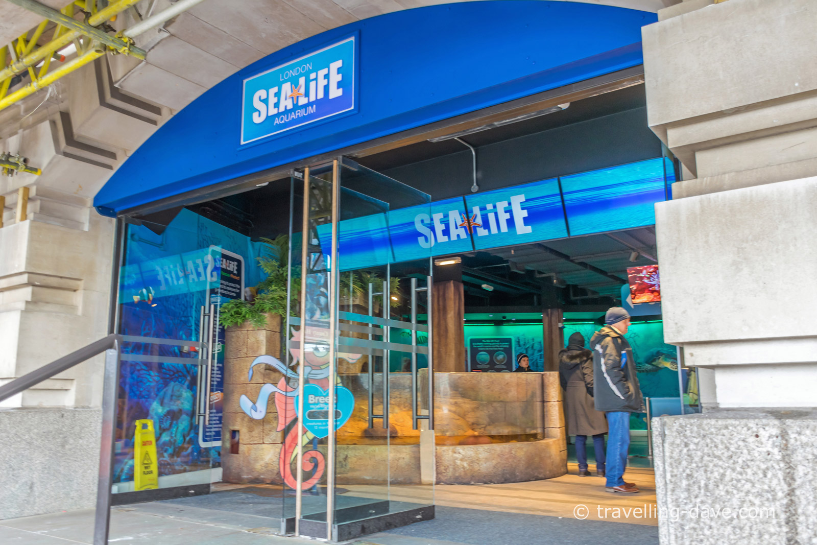 View of the entrance to SEA LIFE London Aquarium