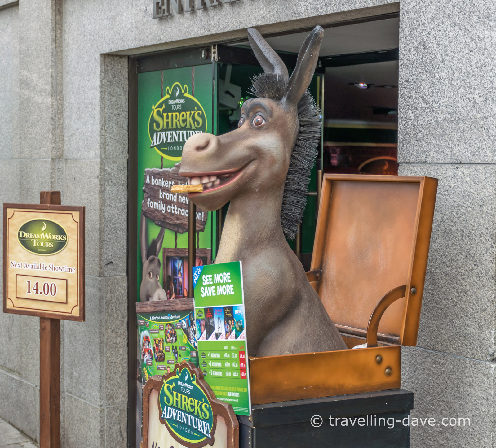 View of a figurine of Shrek's Donkey