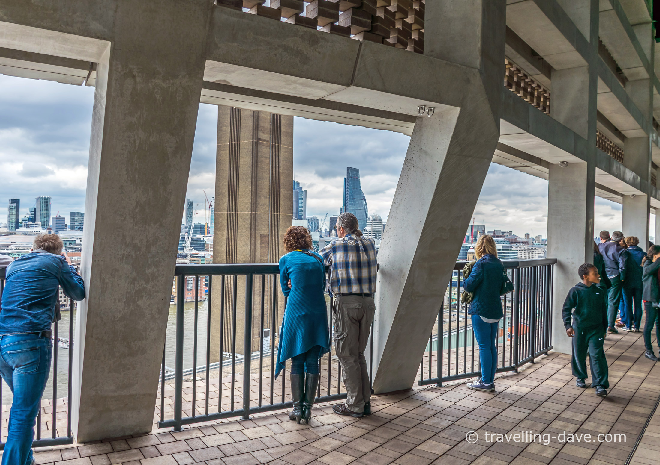 People enjoying the view from Switch House