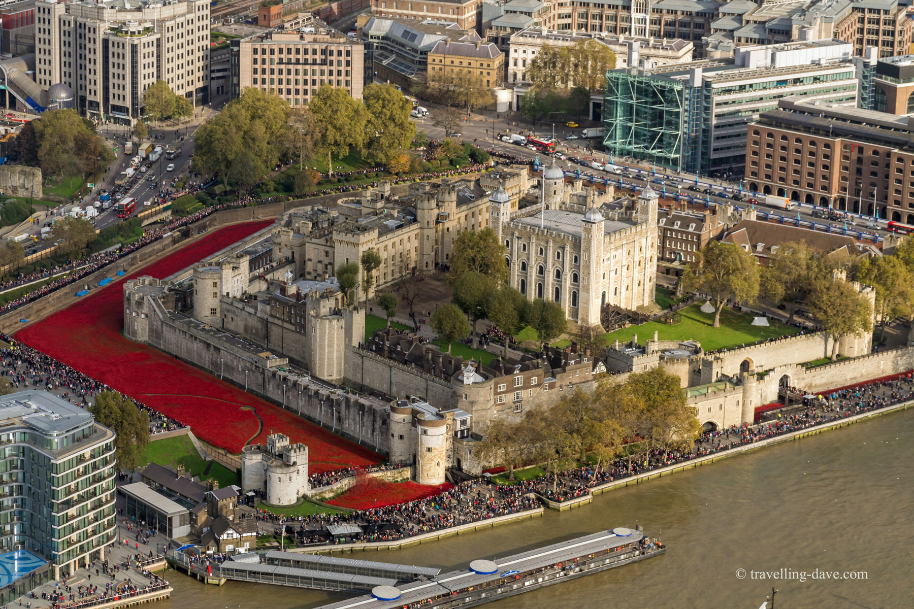 Shard view of the Tower of London