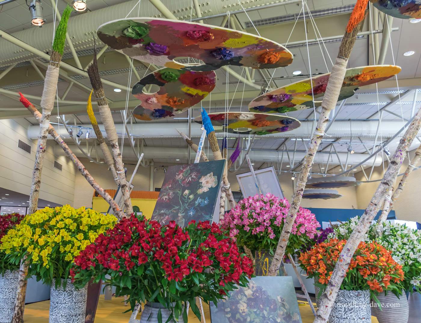 View inside of one of Keukenhof's pavilions