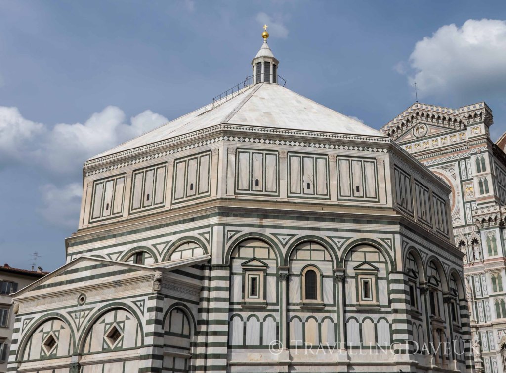 View of the Baptistery in Florence in Italy