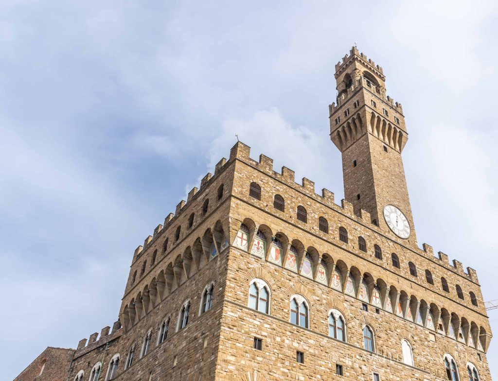 View of Palazzo Vecchio in Florence in Italy