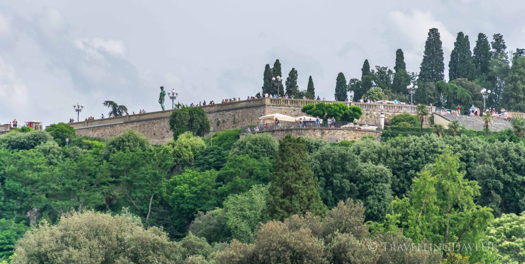 Panoramic view of Piazzale Michelangelo in Florence in Italy